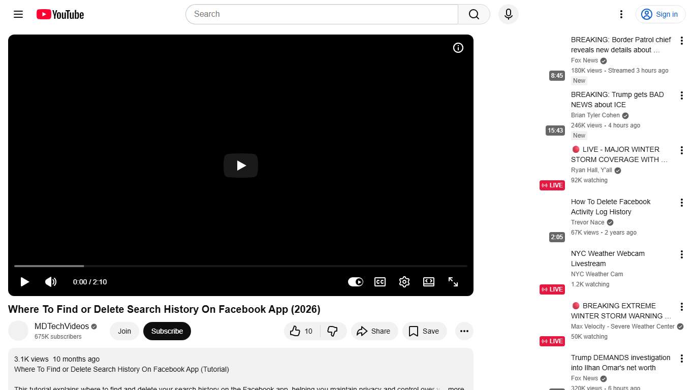Where To Find or Delete Search History On Facebook App (2026) - YouTube